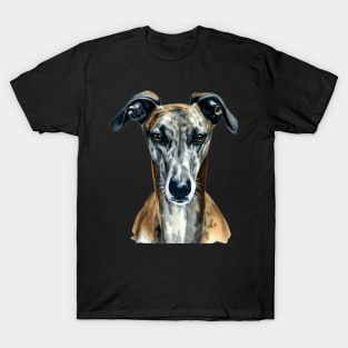 Cute Brindle Greyhound Sticker for Dog Lovers T-Shirt